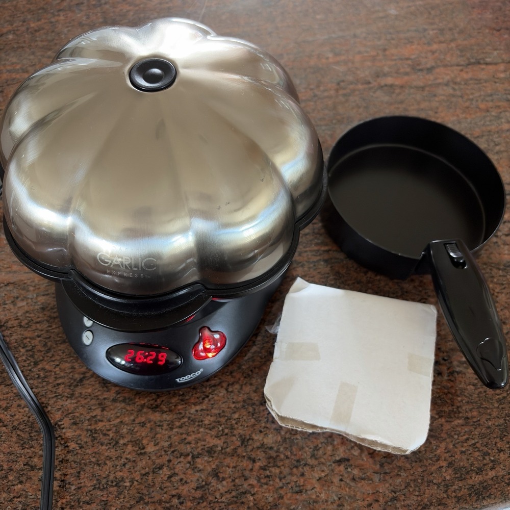 Todco Roasted Garlic Express GR301-SS Electric Roaster Stainless Steel 27 Minute